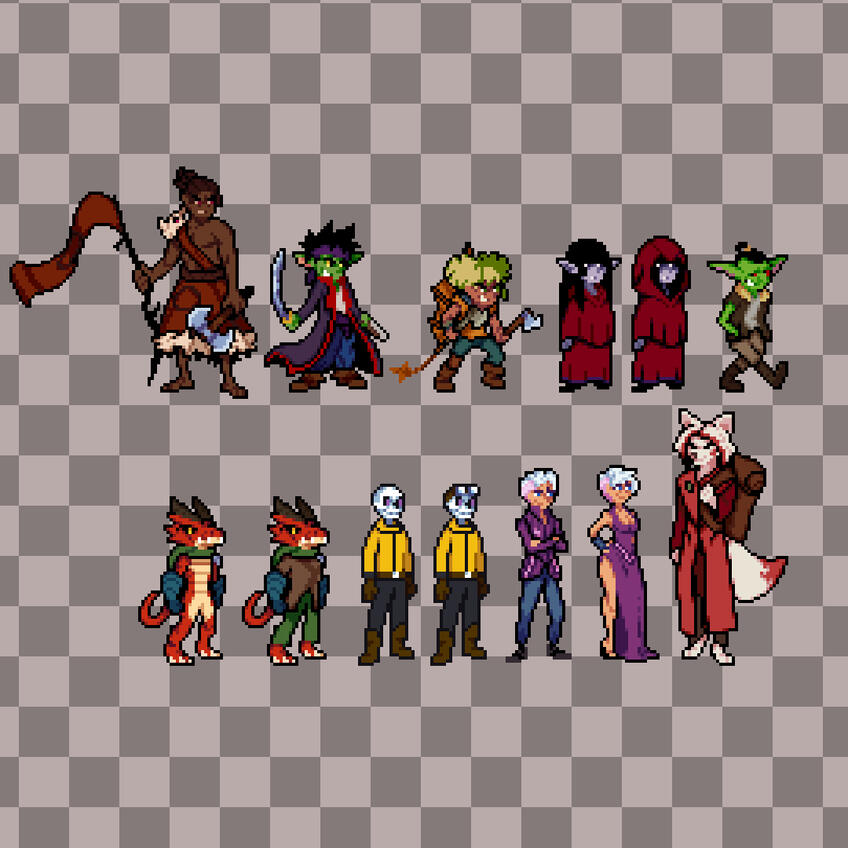 Personal character sprites for One More Multiverse